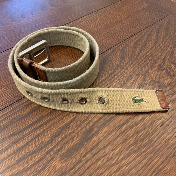 lacoste fabric belt